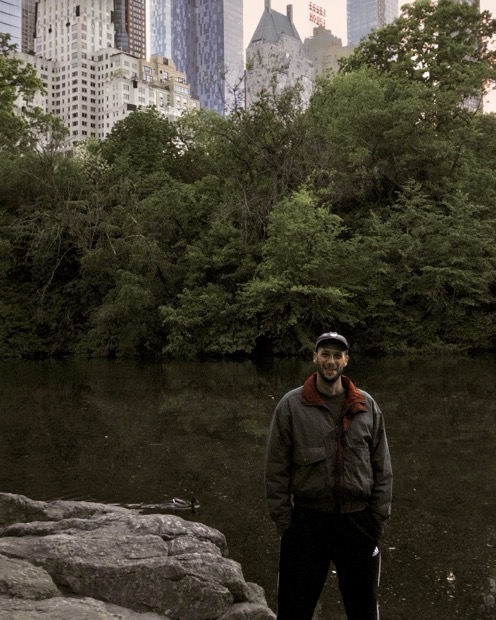 By the pond, Central Park