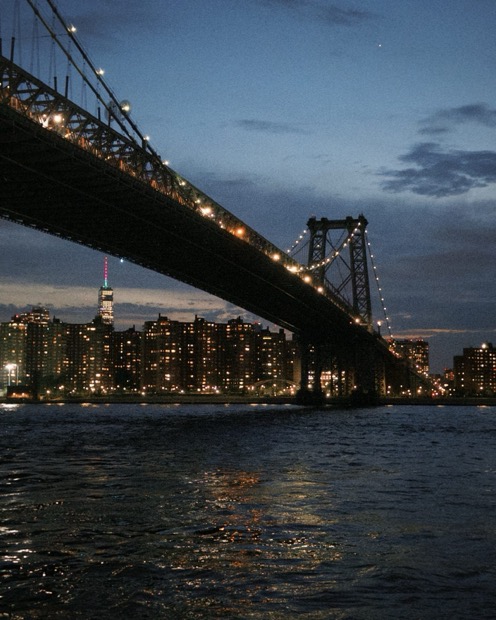 Williamsburg Bridge at dusk